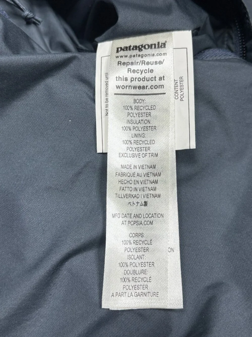 Patagonia Snowbelle Insulated Reversible Puffer Jacket Liner Blue Womens Med